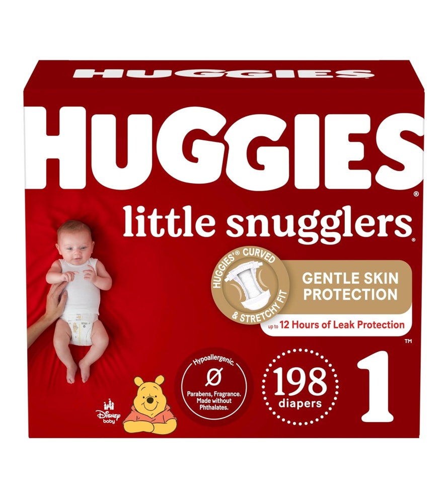 Huggies Size 1 Diapers, Little Snugglers Diapers, (8-14 lbs), 32 Count, Newborn