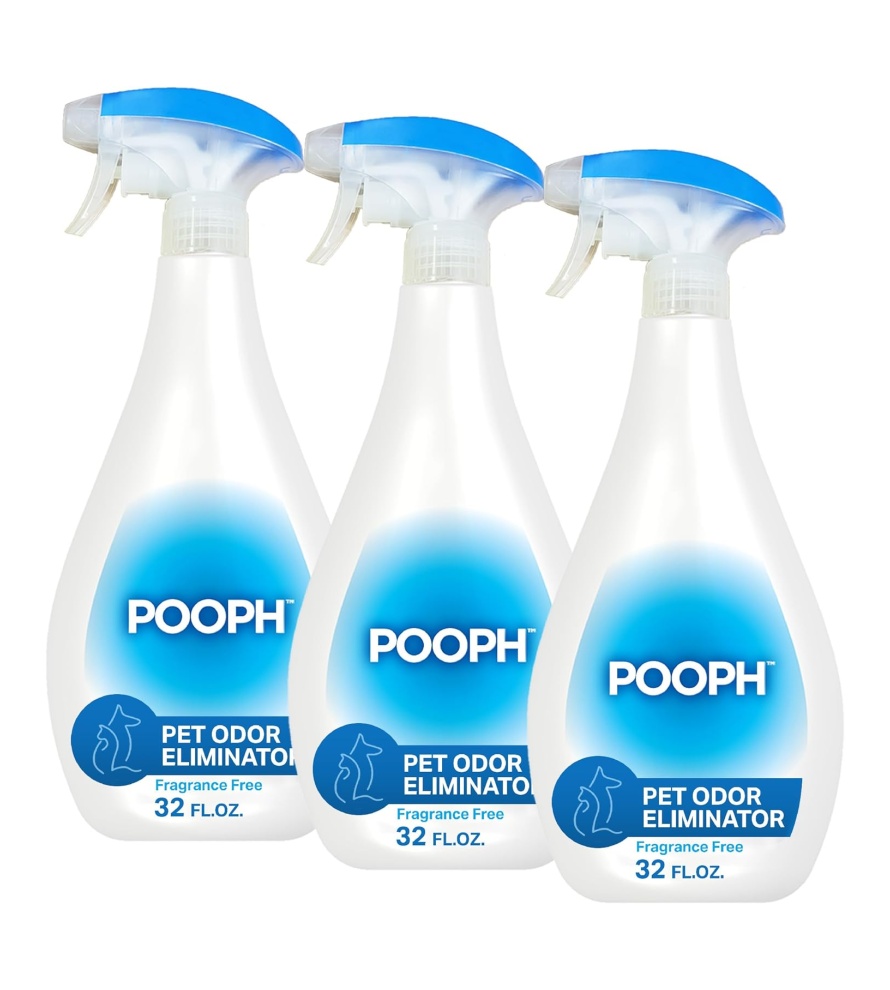 Pooph Pet Odor Eliminator, 32oz Spray – Dismantles Odors on a Molecular Basis, Dogs, Cats, Freshener, Urine, Poop, Pee, Deodorizer, Natures, Puppy, Fresh, Clean, Furniture, Potty, Safe